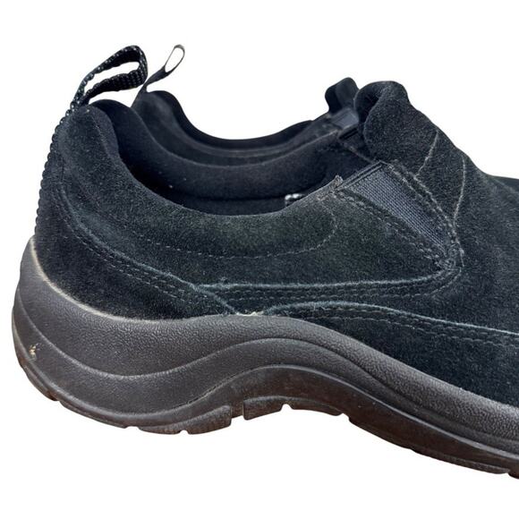 LL Bean Suede Leather Black Slip On Loafers Casual Shoes Round Toe Low Top 8 M - Picture 12 of 16